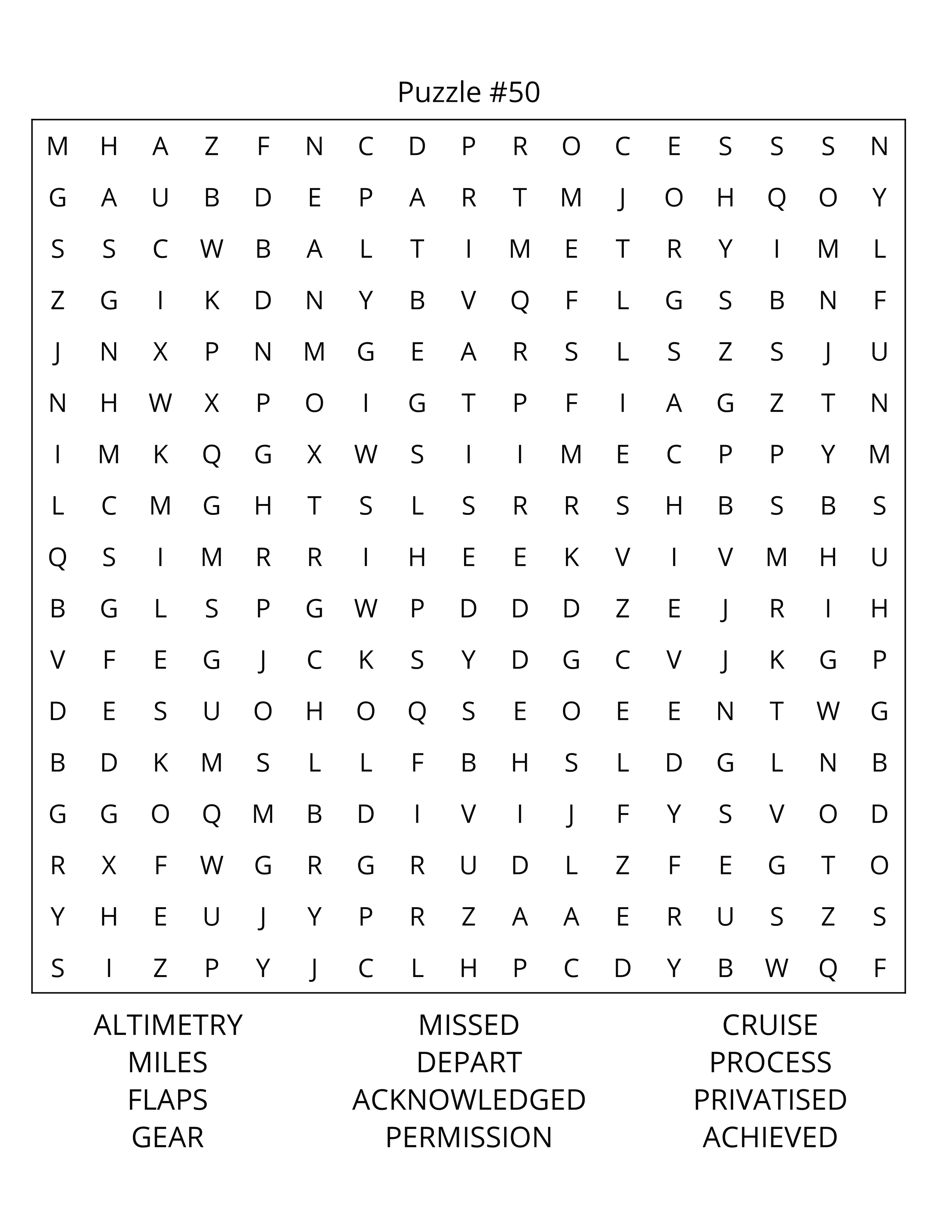 Air Traffic Control Word Search: Large Print