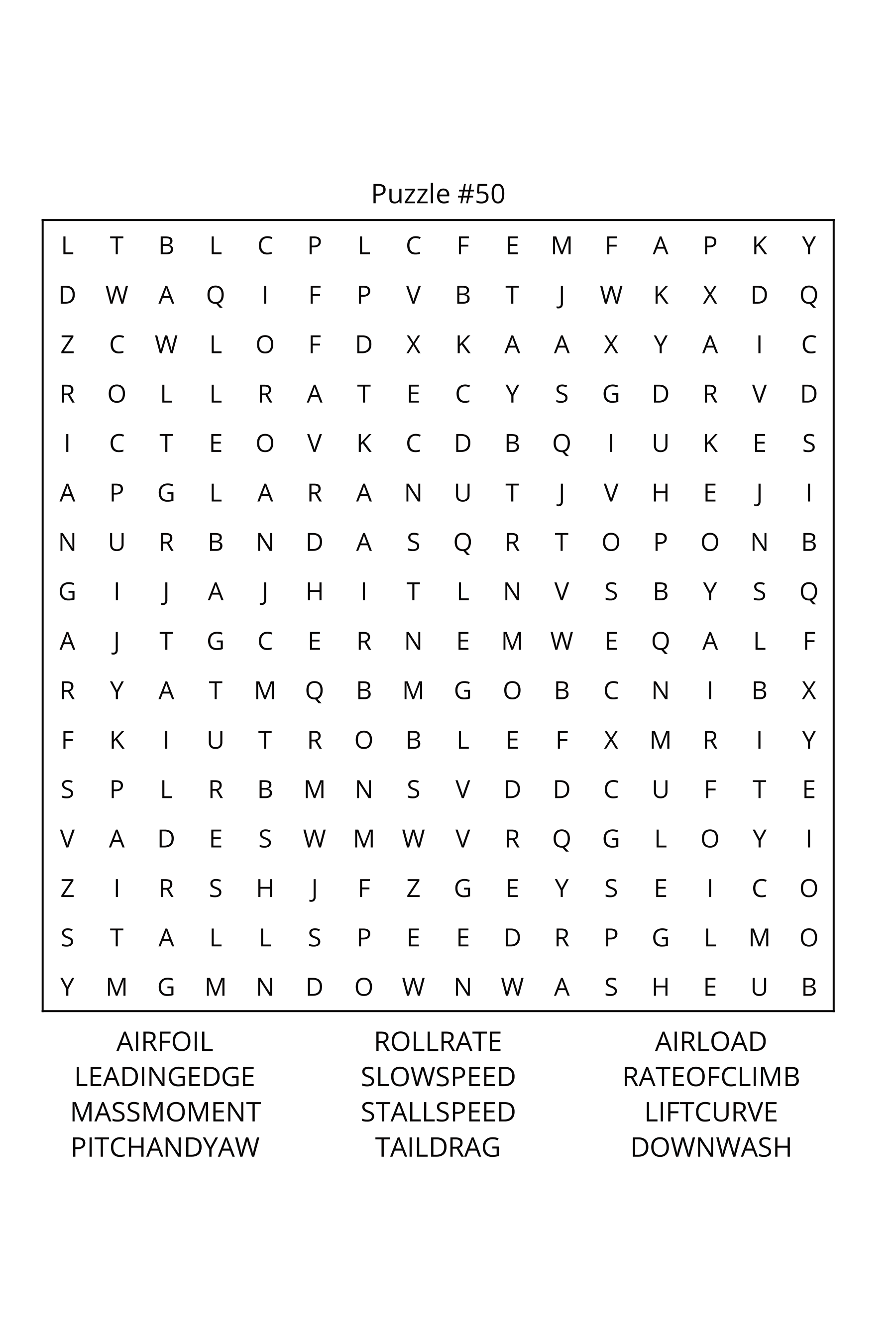 Air Traffic Control Word Search: Travel Size