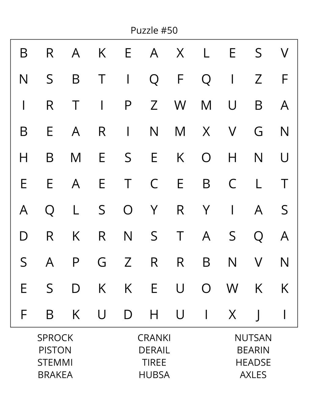 Bicycles Word Search: Large Print