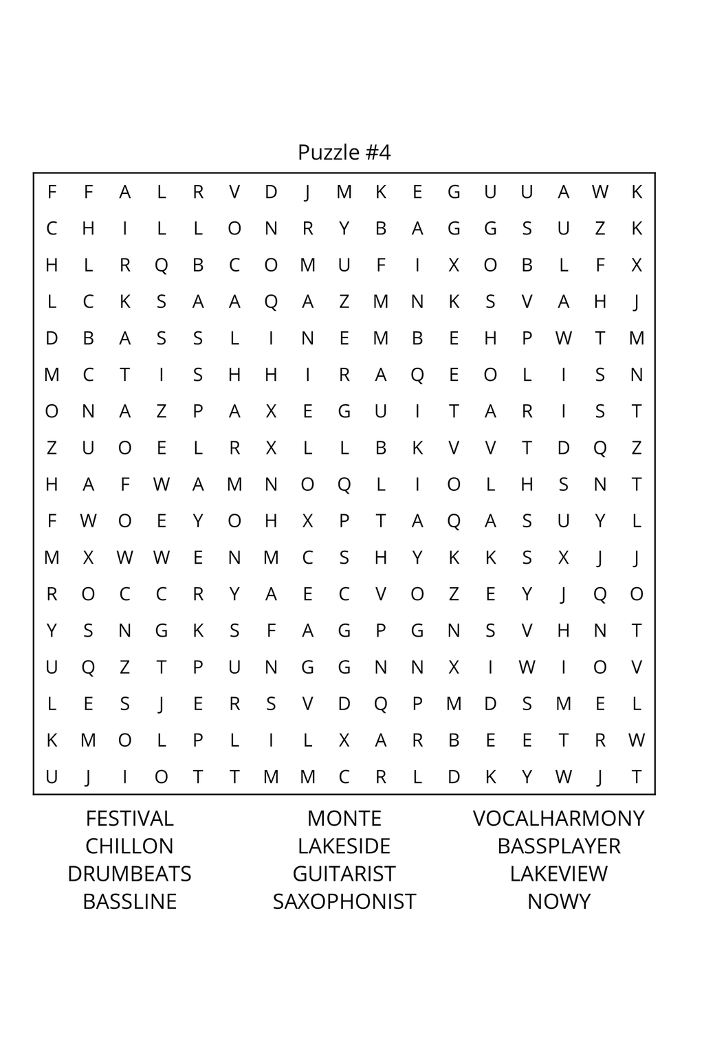 European Lakes Word Search: Travel Size