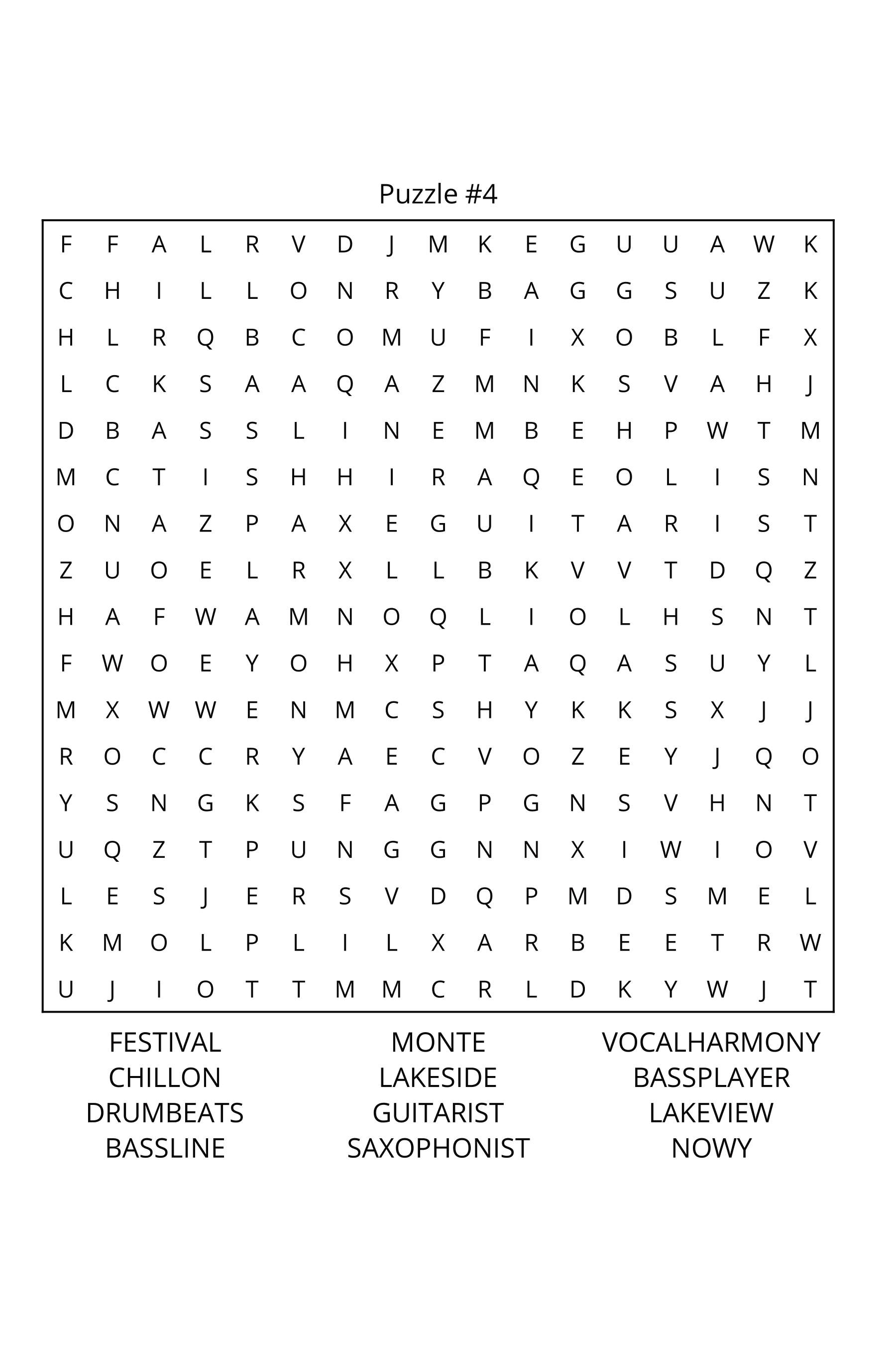 European Lakes Word Search: Travel Size