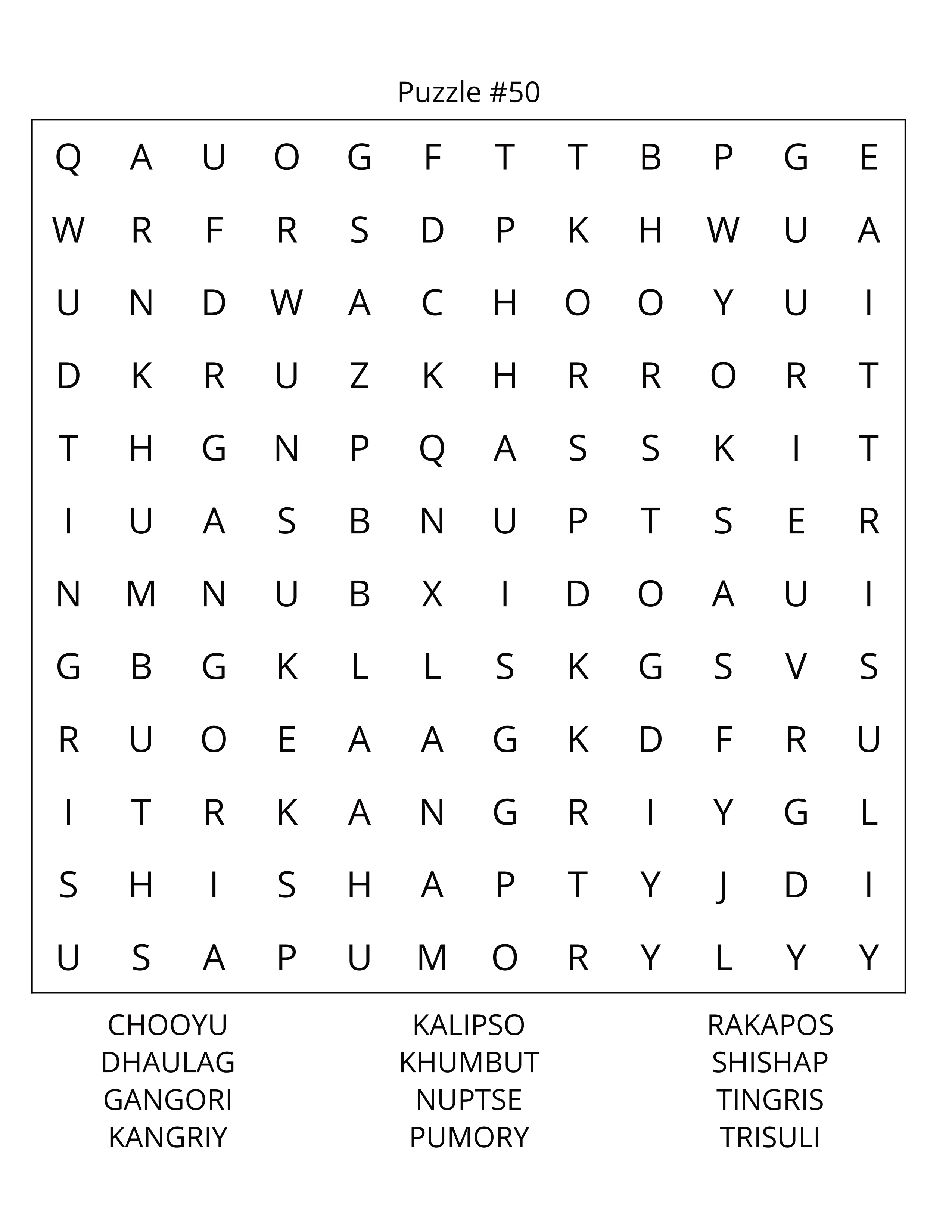 Famous Mountains Word Search: Large Print
