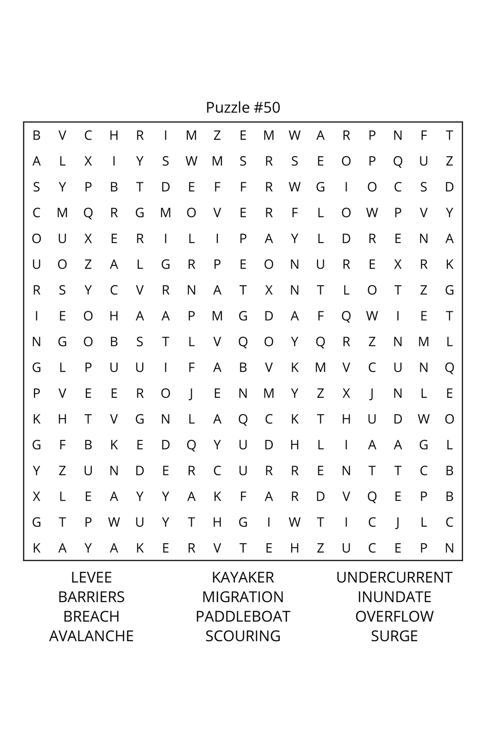 Famous Rivers Word Search: Travel Size