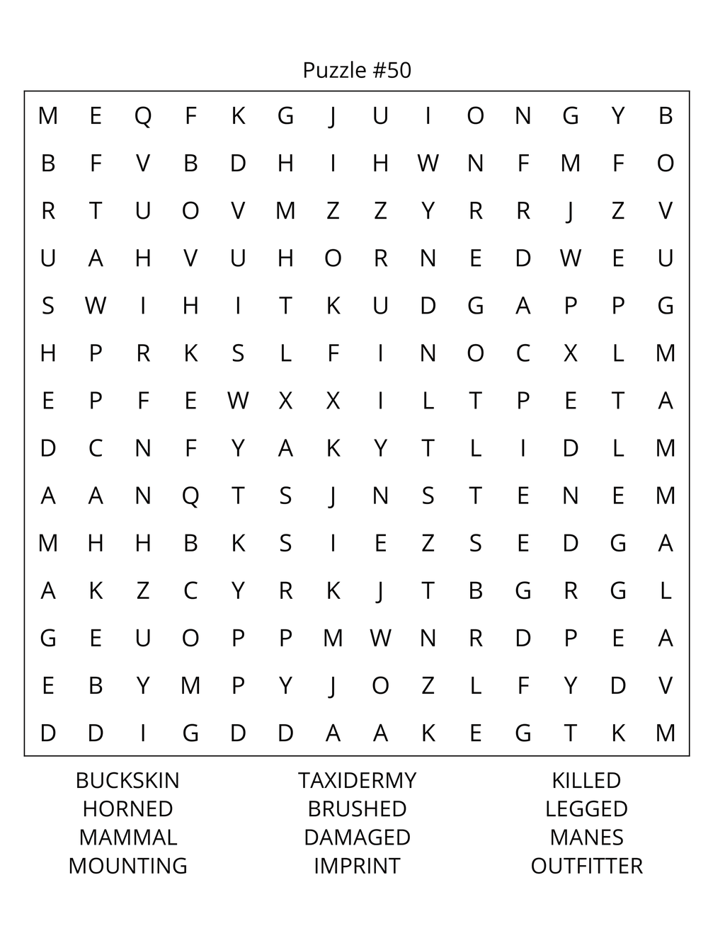 Hunting Word Search: Large Print