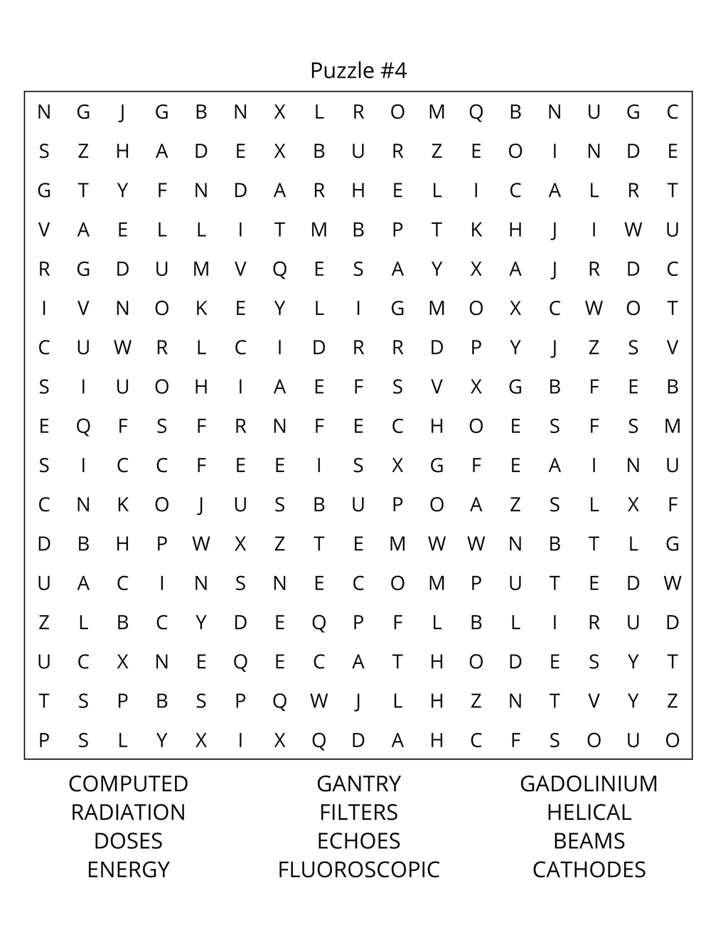 Medical Instruments Word Search: Large Print
