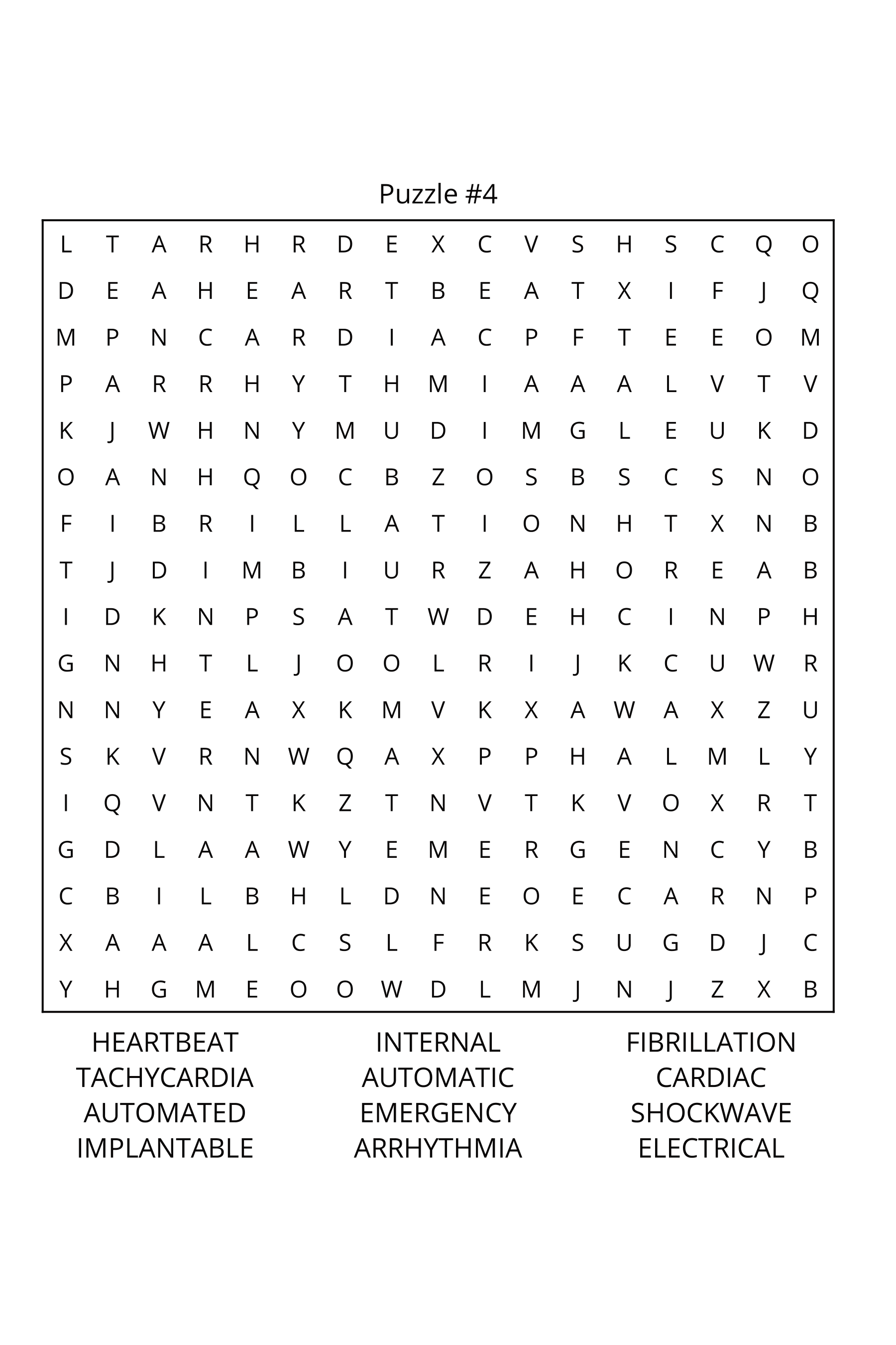 Medical Instruments Word Search: Travel Size