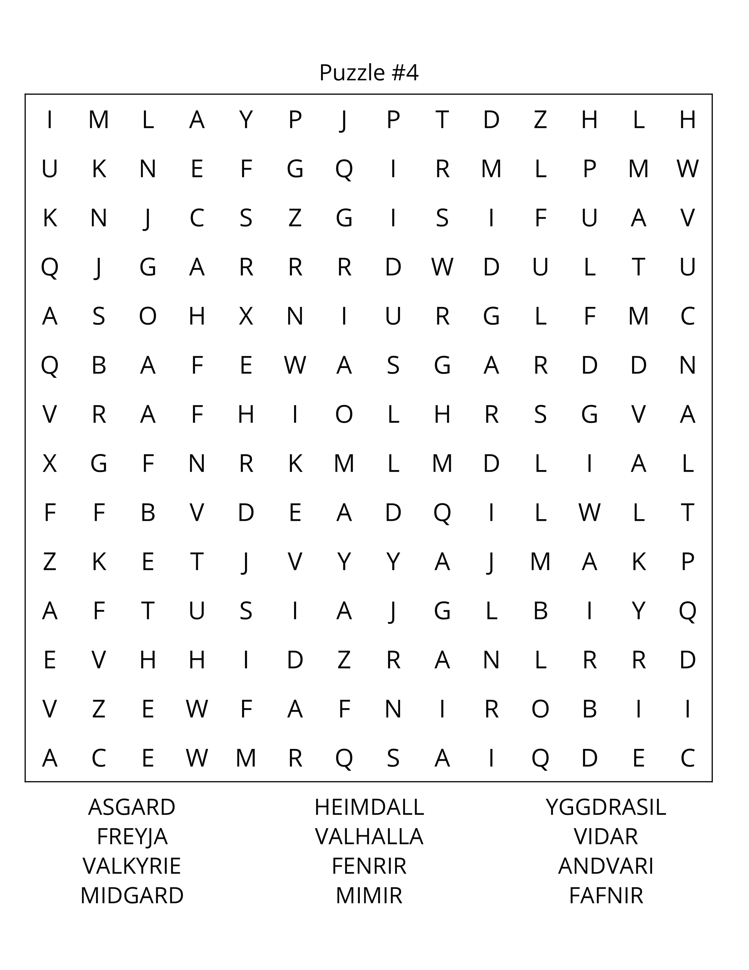 Mythology Word Search: Large Print