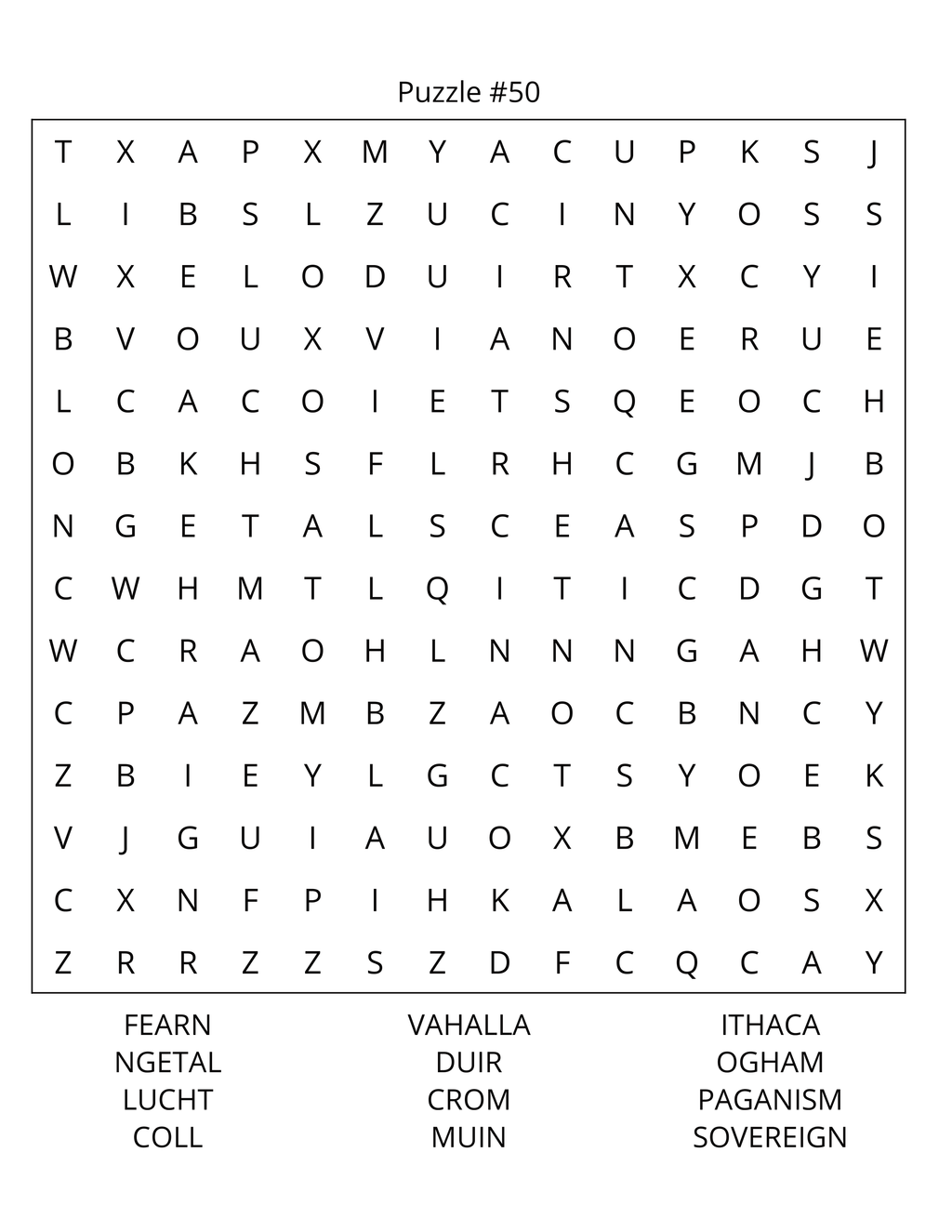 Mythology Word Search: Large Print