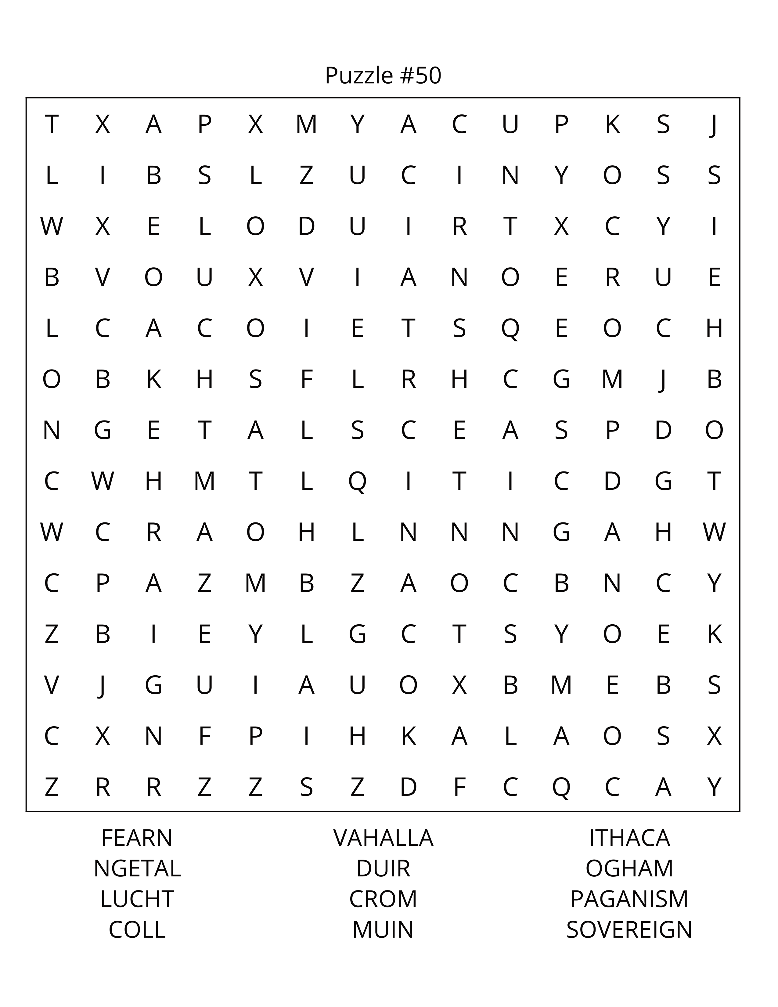 Mythology Word Search: Large Print