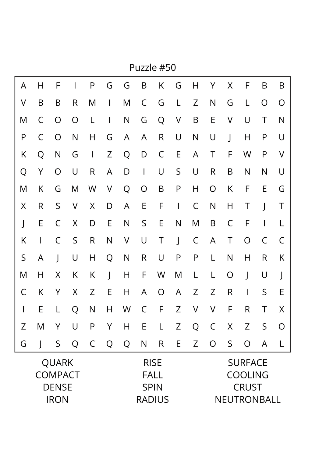 Space and Planets Word Search: Travel Size