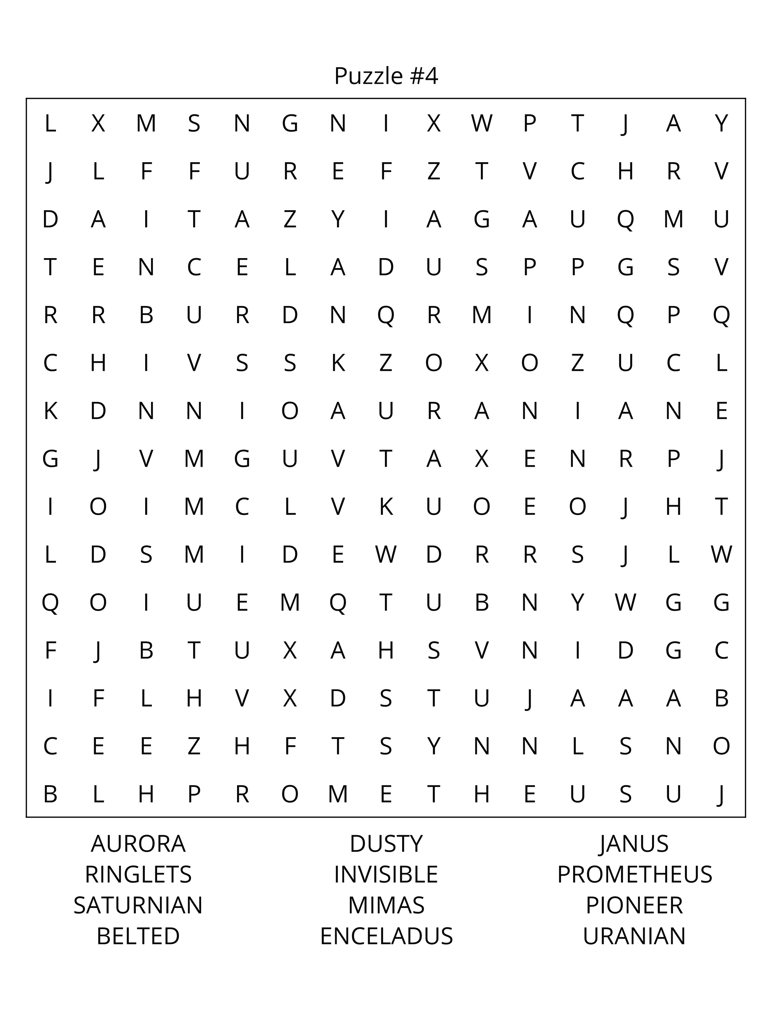 Space and Planets Word Search: Large Print