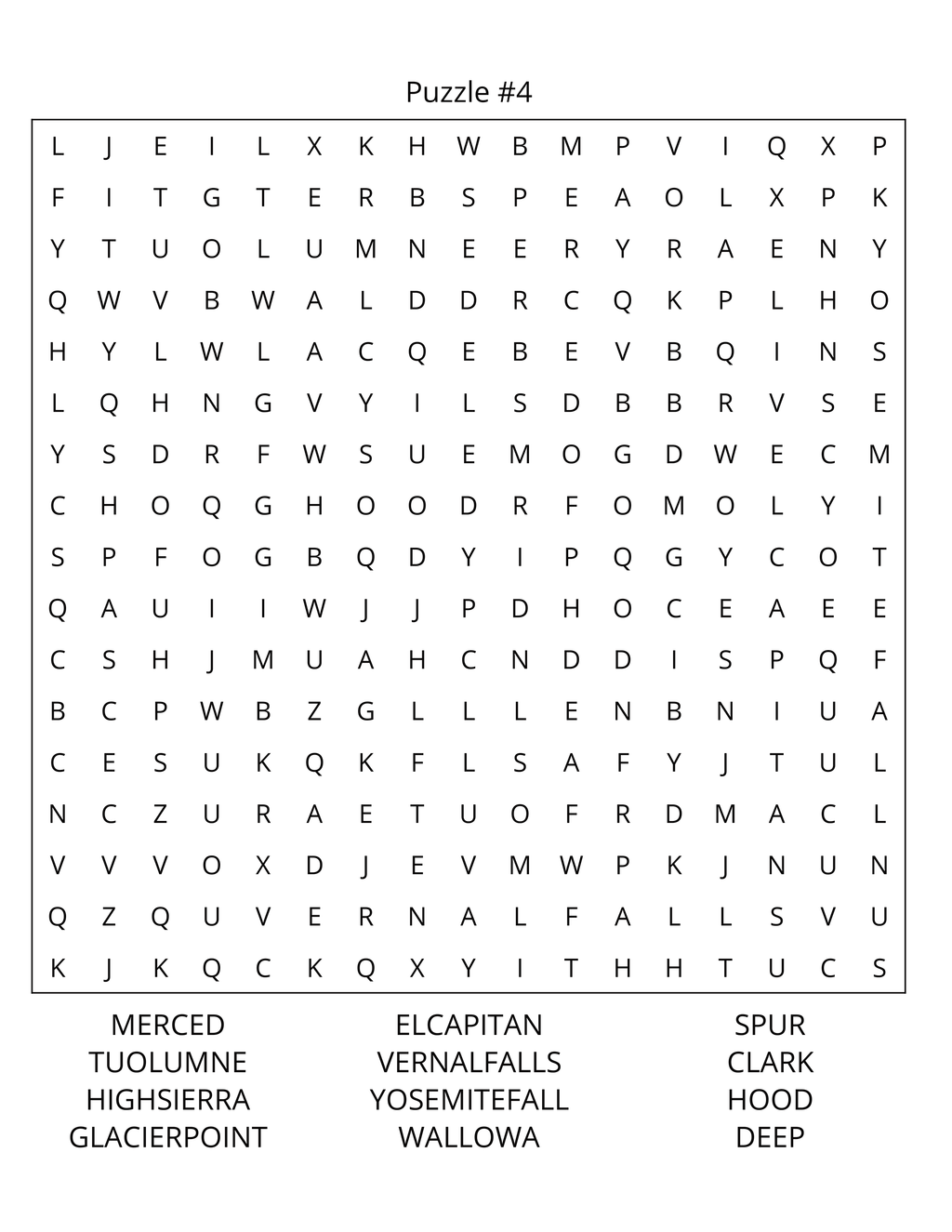 US Landmarks Word Search: Large Print