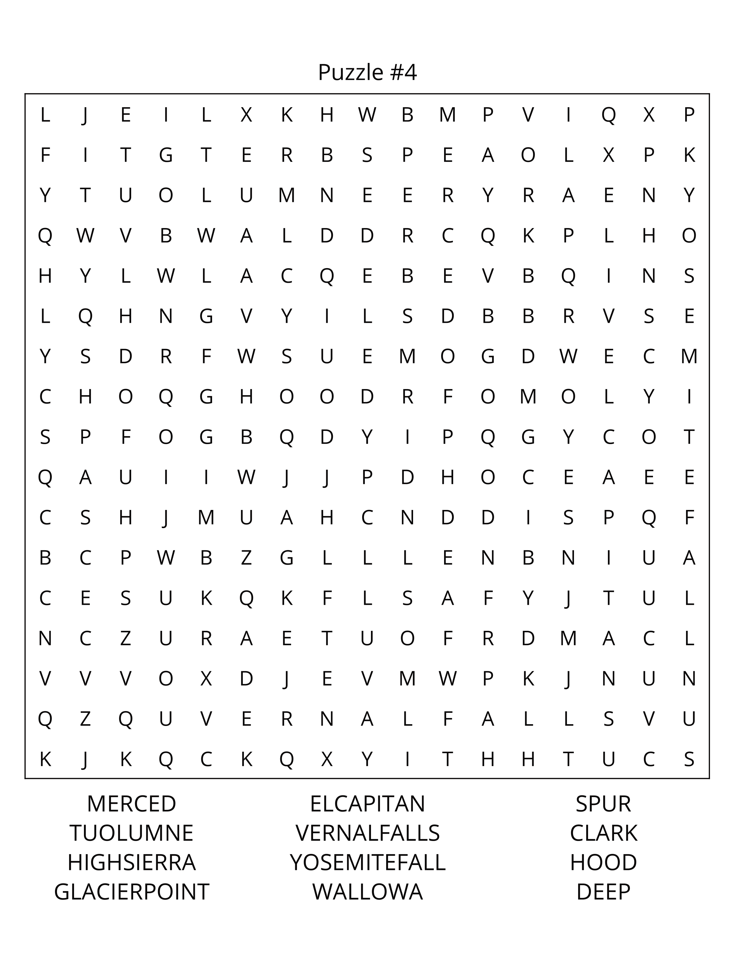 US Landmarks Word Search: Large Print