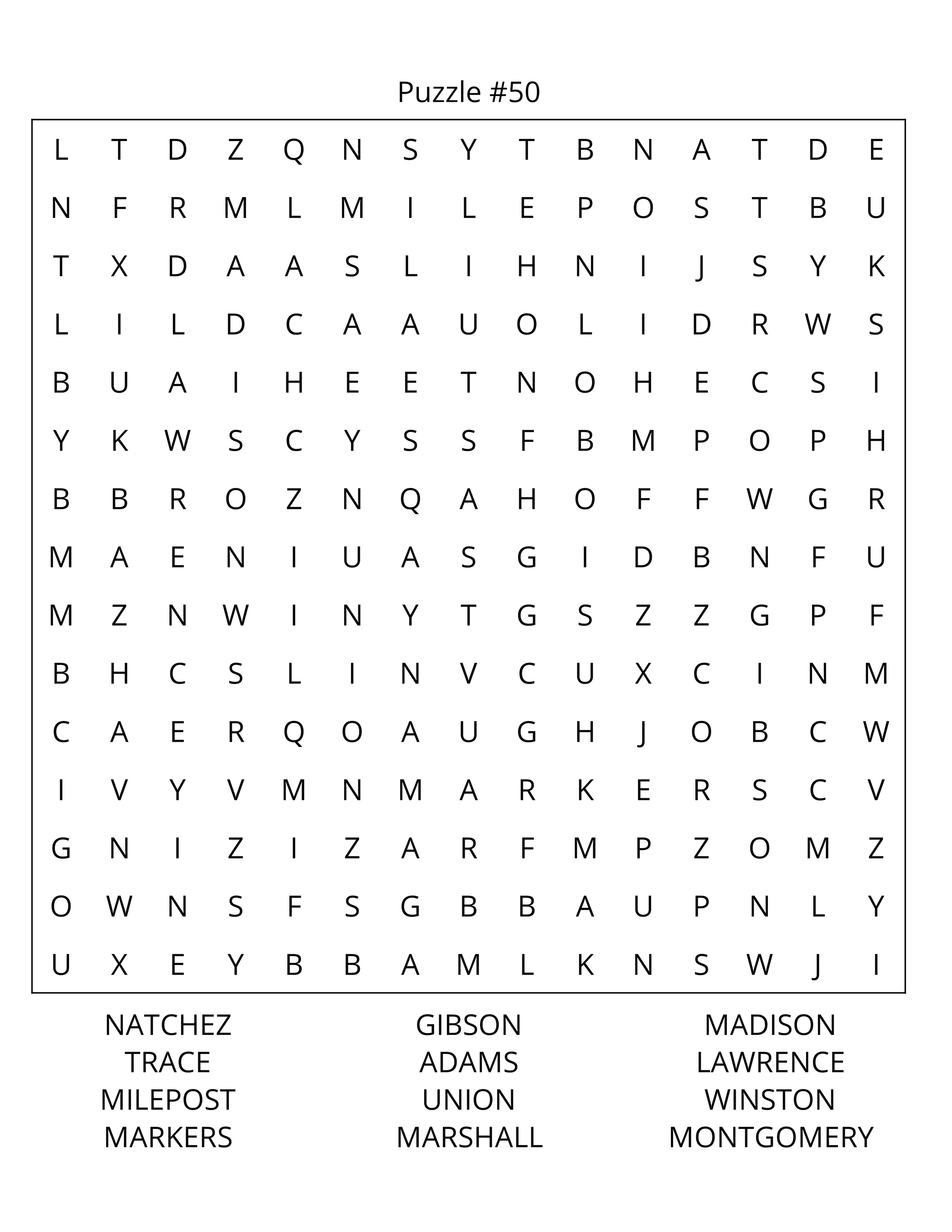 US Landmarks Word Search: Large Print