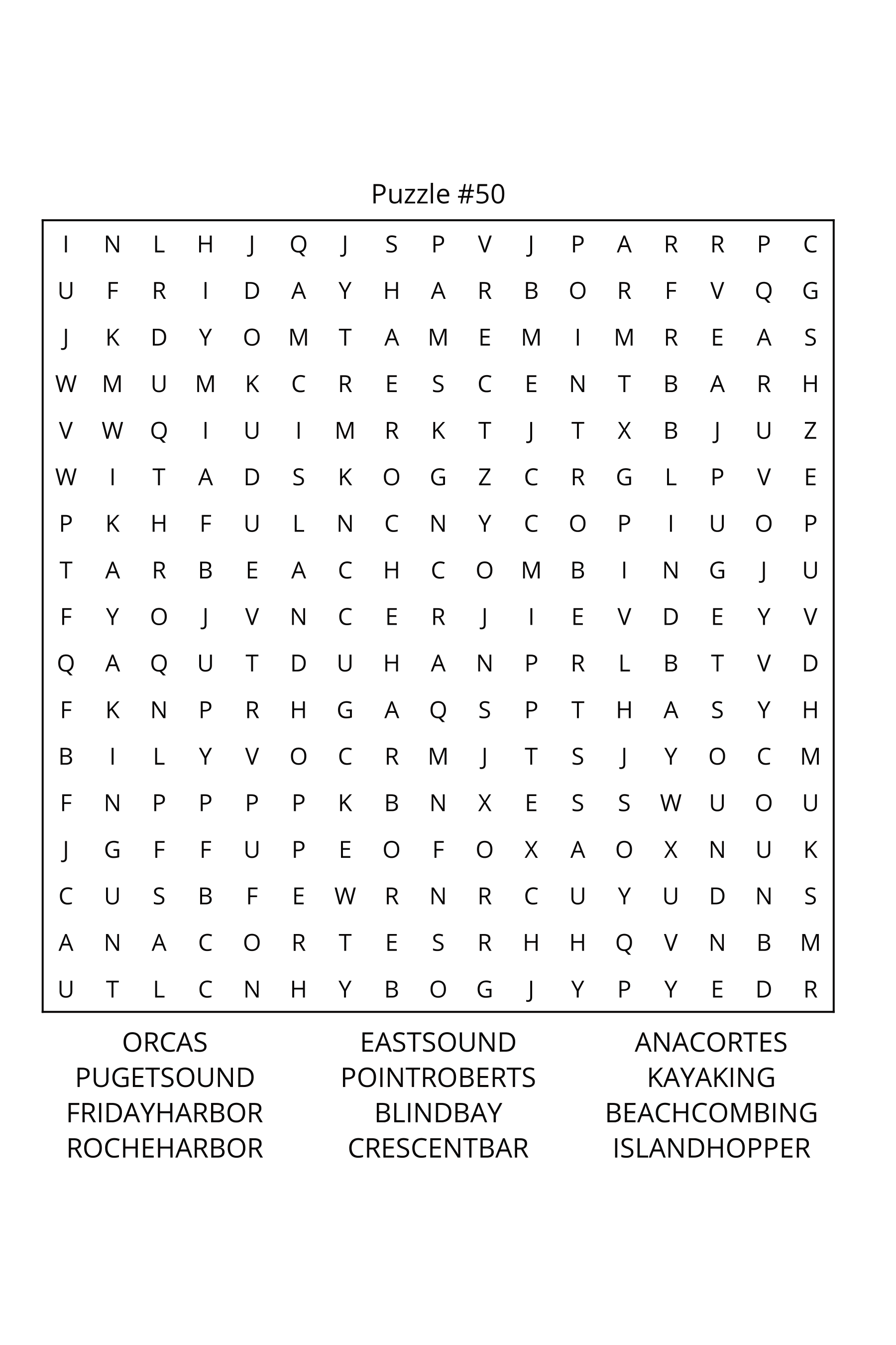 US Landmarks Word Search: Travel Size