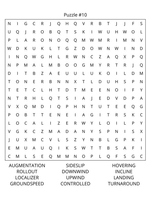 Airplane Pilots Word Search: Large Print