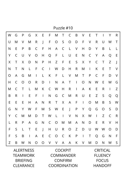 Airplane Pilots Word Search: Travel Size