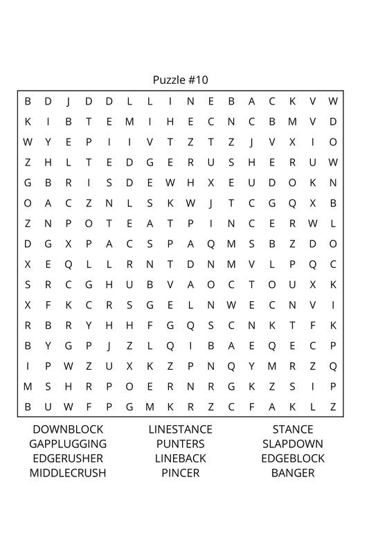 American Football Word Search: Travel Size