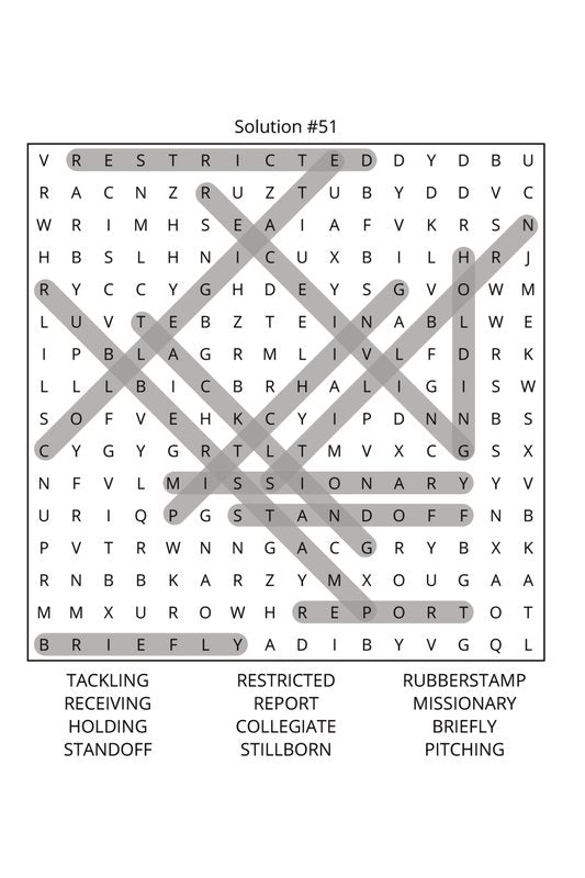American Football Word Search: Travel Size