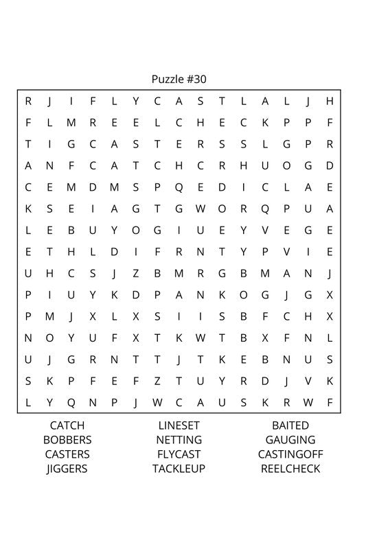 Fishing Word Search: Travel Size