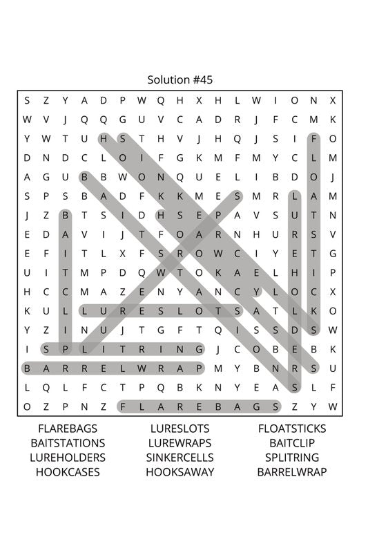 Fishing Word Search: Travel Size