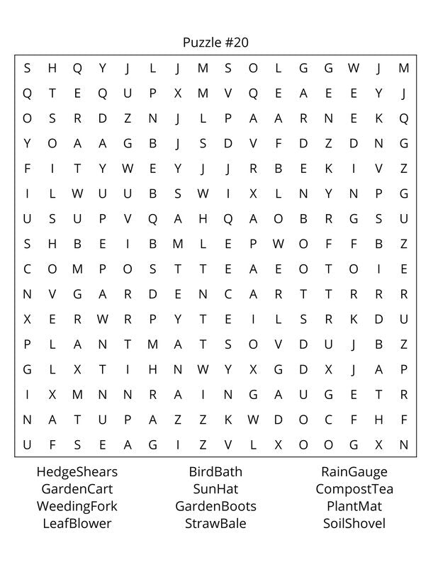 Gardening Word Search: Large Print