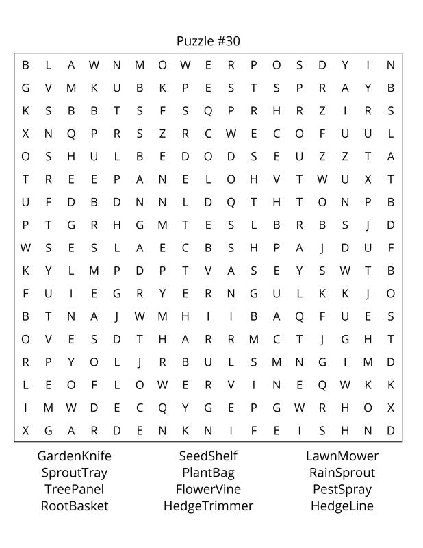 Gardening Word Search: Large Print