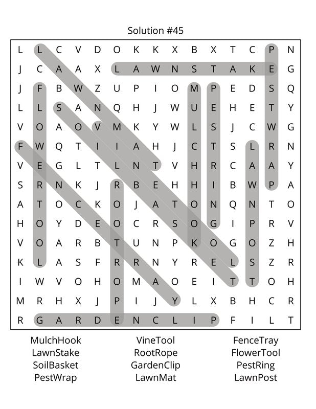 Gardening Word Search: Large Print