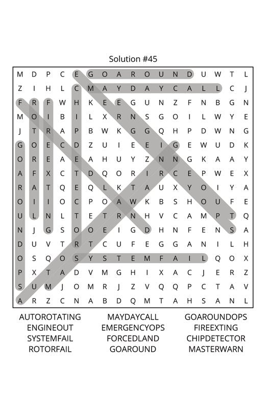 Helicopters Word Search: Travel Size