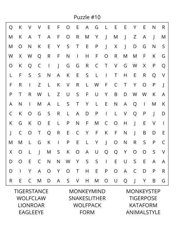 Martial Arts Word Search: Large Print
