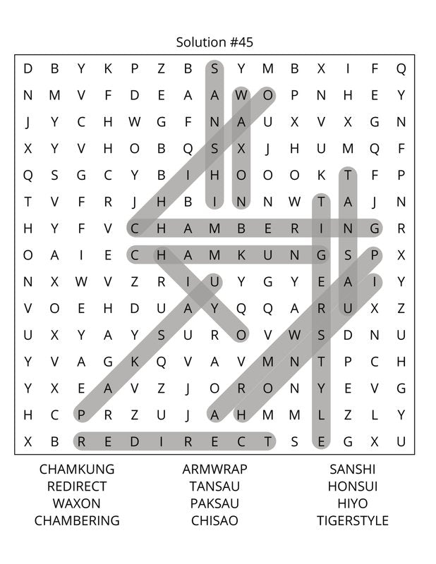 Martial Arts Word Search: Large Print