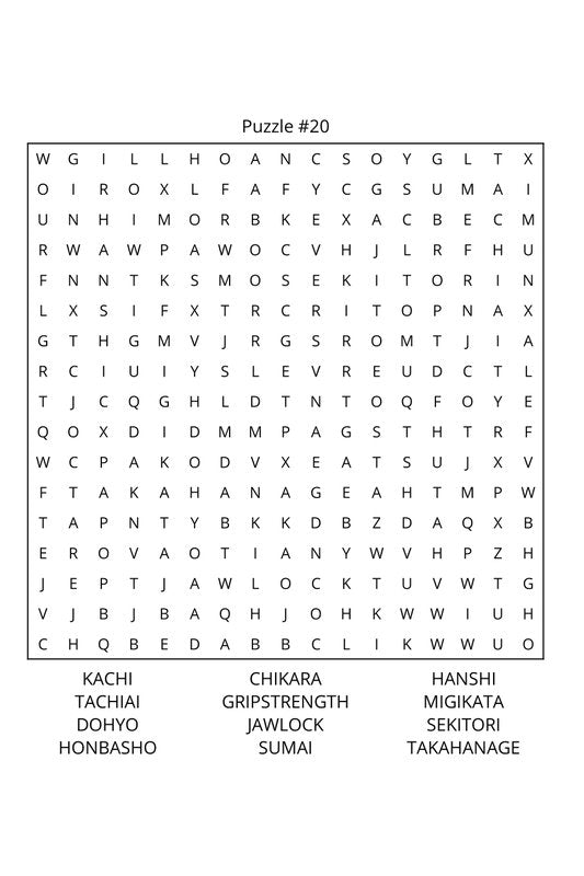 Martial Arts Word Search: Travel Size