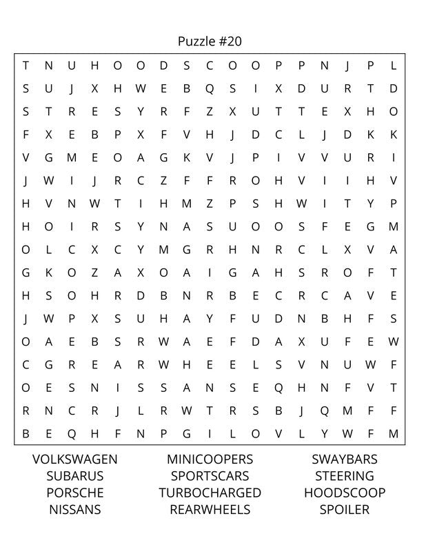 Motorsports Word Search: Large Print