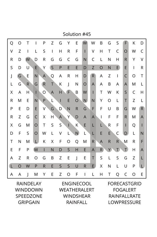 Motorsports Word Search: Travel Size