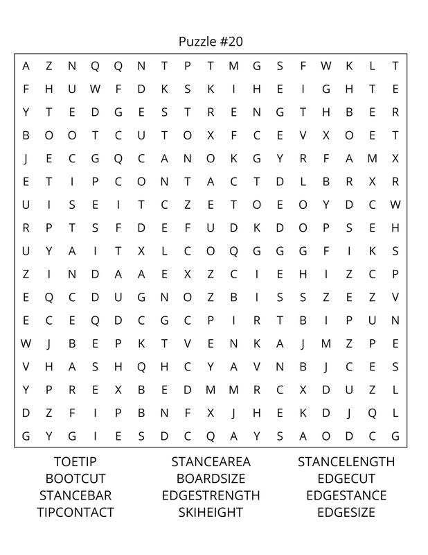 Snowboarding Word Search: Large Print