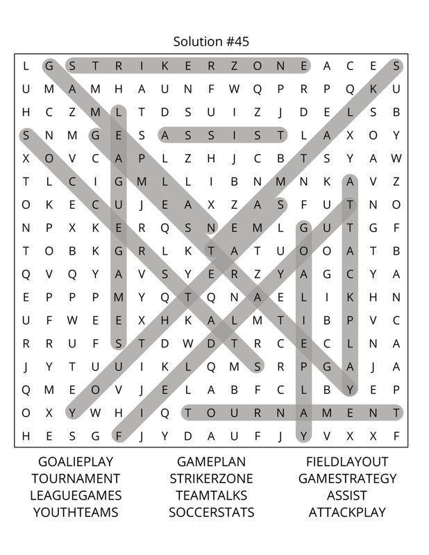 Soccer Word Search: Large Print
