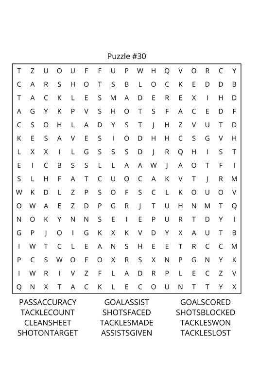 Soccer Word Search: Travel Size