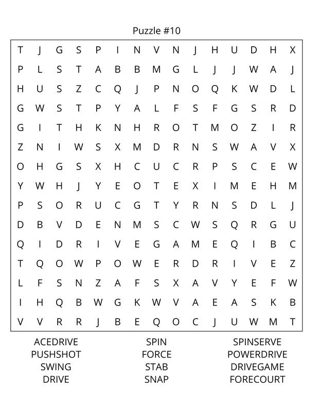 Tennis Word Search: Large Print
