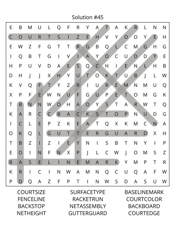 Tennis Word Search: Large Print