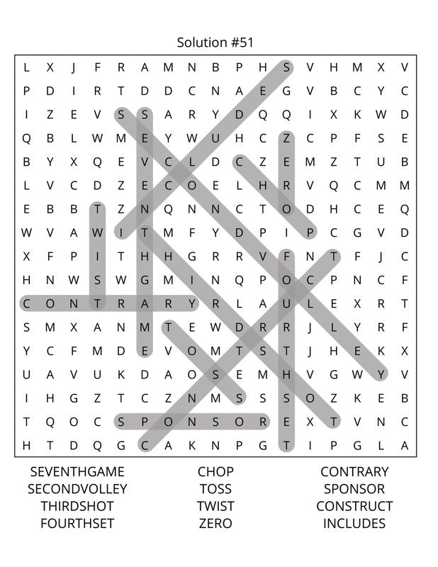 Tennis Word Search: Large Print
