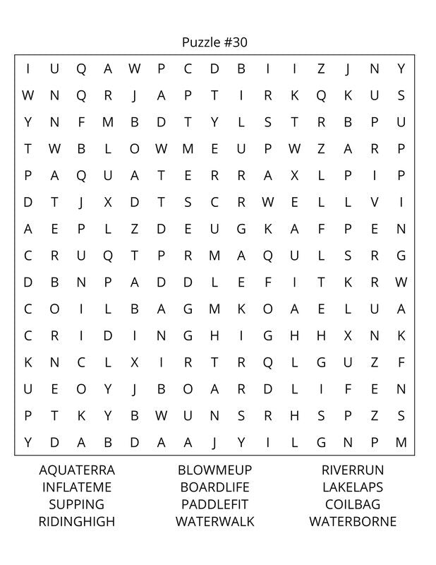 Watersports Word Search: Large Print