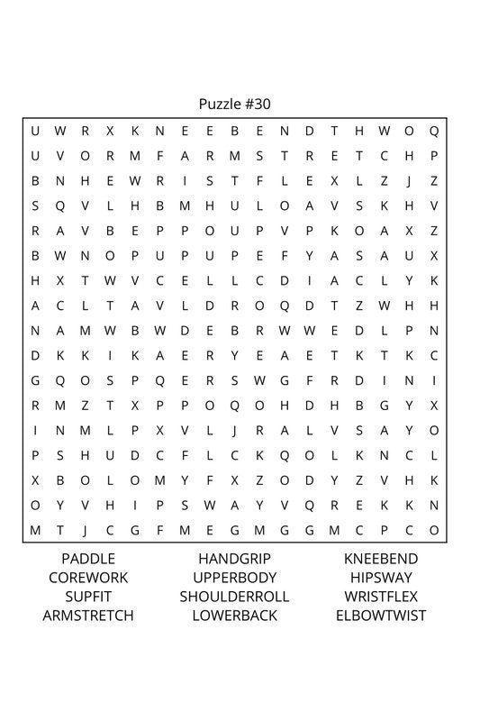 Watersports Word Search: Travel Size
