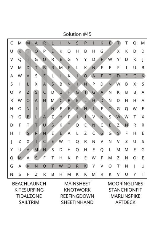 Watersports Word Search: Travel Size